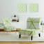 Geometric Green Triangle II - Mid-Century Upholstered Slipper Chair
