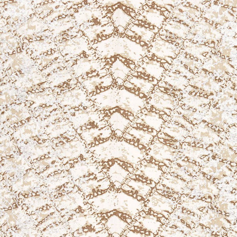 Modern Nature Abstract and Animal Print Cotton Blend Fabric, Sand