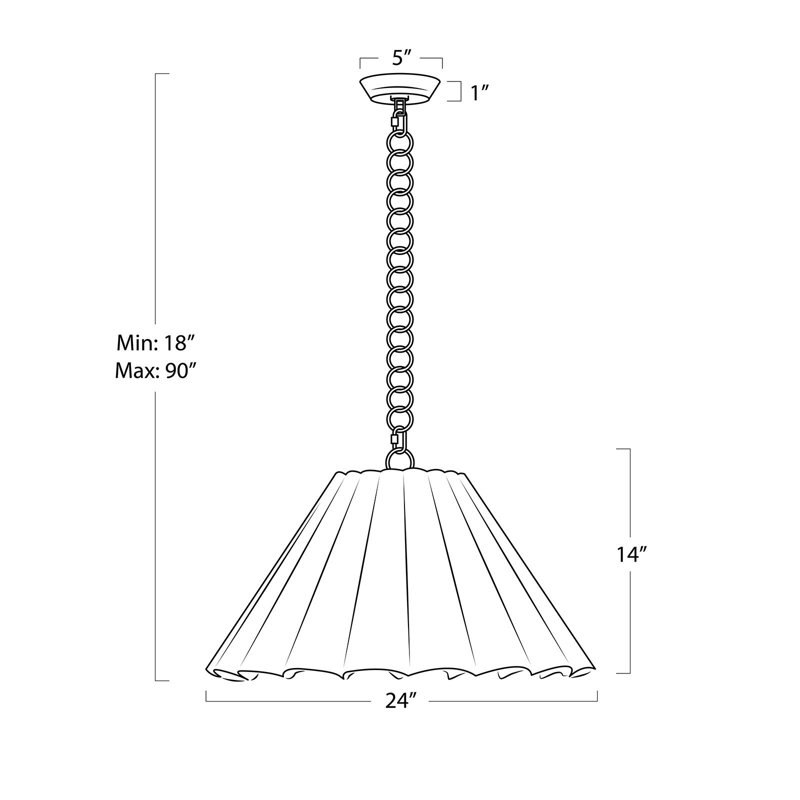 Allison Pendant Large (Natural Brass), Polished Nickel