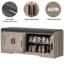 Banc de rangement moderne avec siège rembourré, armoire à chaussures dissimulée à 4 portes avec tablettes réglables pour le vestibule