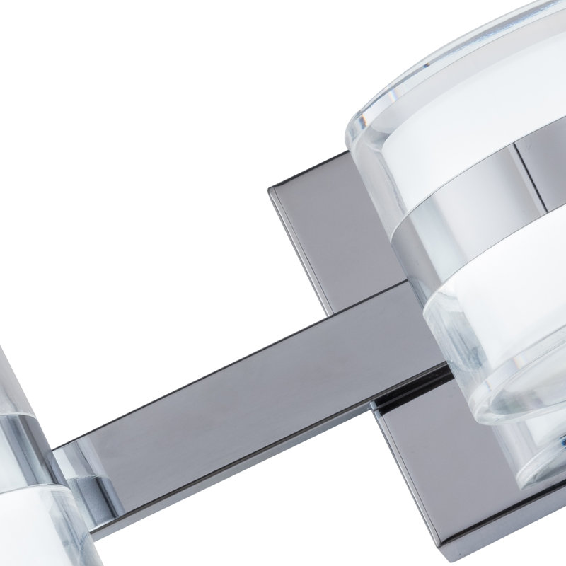 Luminaire de salle de bain chromé à 4 lumières à intensité variable et à intensité variable de 27,56 po Kinston réglable 3000K / 4000K / 5000K 3CCT