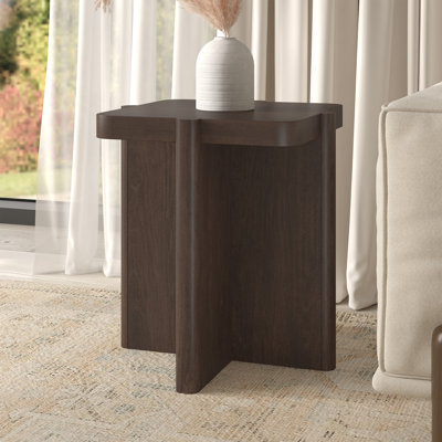 Laguna 20" Wide Square Side Table in Brown Oak