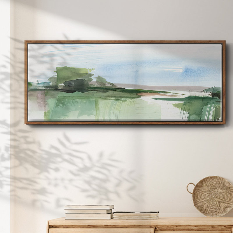 «Abstract Wetland IV», toile encadrée, H 20 po x l 50 po