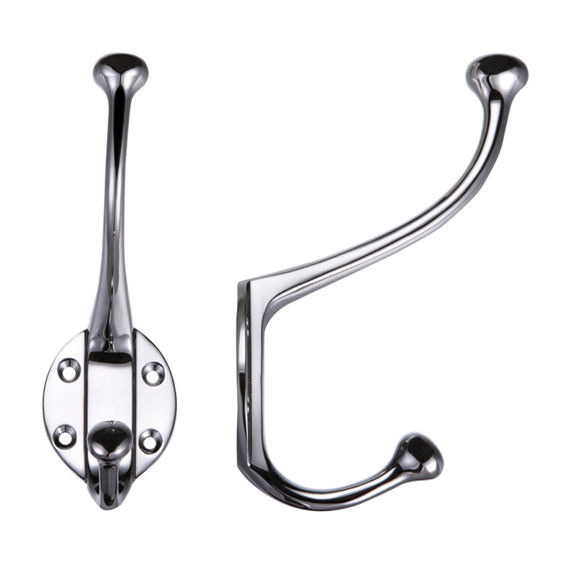 Brass Wall Wall Hook, Polished Chrome