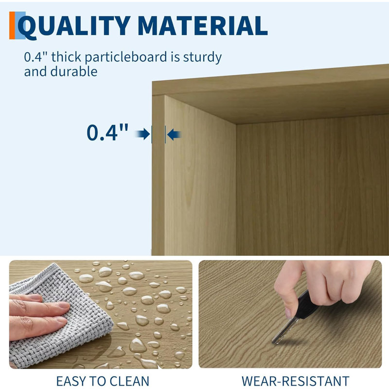Grande bibliothèque en bois à 6 niveaux pour petits espaces - Solution de rangement verticale pour les coins de lecture de bureau à domicile