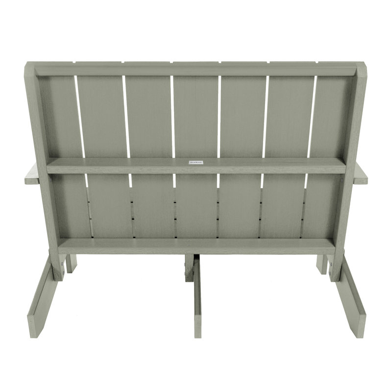 Byrnes Recycled Plastic Double Adirondack Loveseat, Eucalyptus