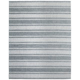 Aberdeen Hand Knotted Wool Striped Area Rug in Gray