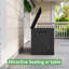 Coffre de terrasse en résine résistant à l'eau 38 gallons, coffre de rangement en résine résistant aux intempéries, grande capacité verrouillable, banc de rangement extérieur polyvalent-128559567