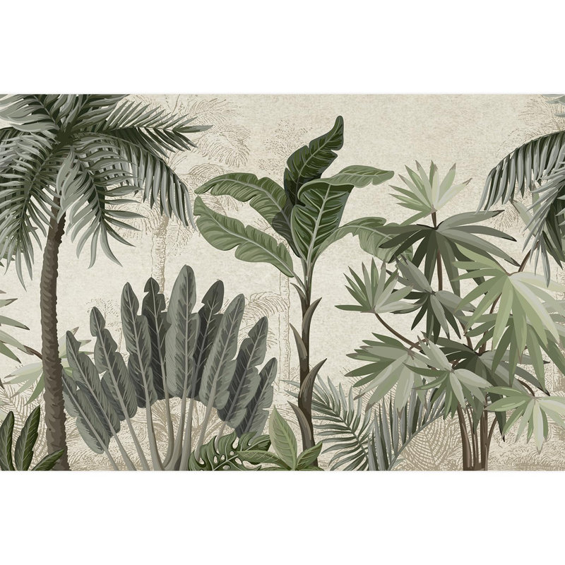 Palmier et fougère Serenity Tropics, L 96 po x l 144 po