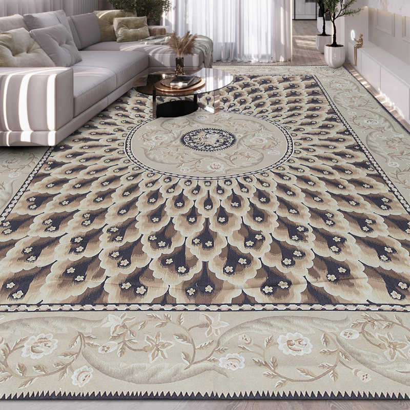 Hand-Knotted High-Quality Brown and Beige Area Rug