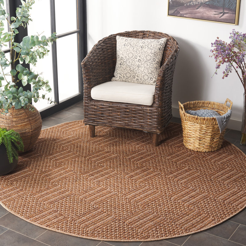Tapis intérieur / extérieur en sisal Jhared, Rond 6 pi 7 po