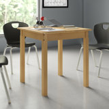 Manufactured Wood + Solid Wood Adjustable Square 6 Students Activity Table