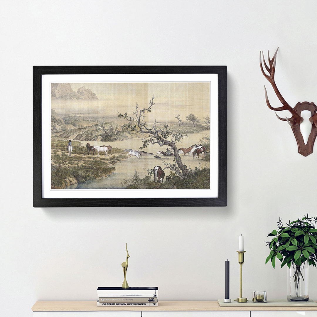 Many Horses by Lang Shining - Framed Print