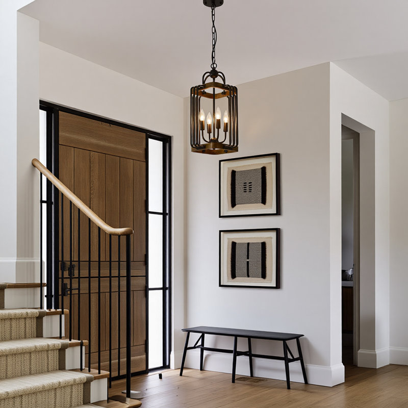 Luminaire suspendu rustique 4 lumières Farmhouse Chandelier
