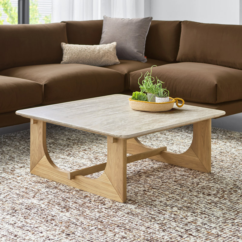 Portico Square Coffee Table, Classic Walnut