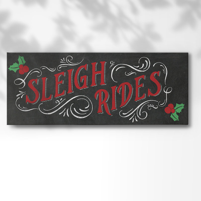 «Sleigh Rides», toile tendue avec châssis de qualité supérieure - prête à être accrochée, H 24 po x l 60 po x P 1,5 po