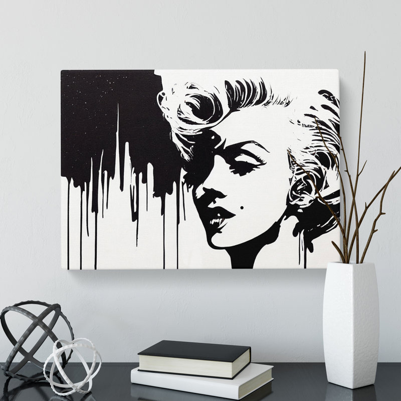 Marilyn Monroe Drip - Wrapped Canvas, 35cm H x 50cm W x 3cm D