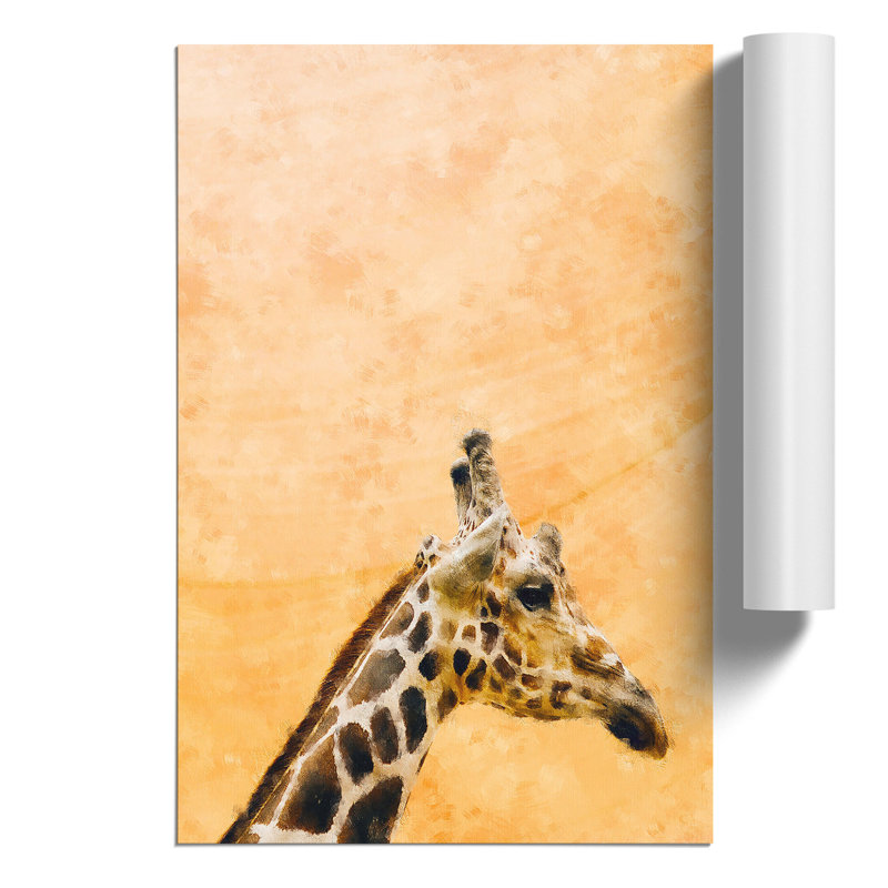 Giraffe Painting - Frameless Print, 30cm H x 21cm W x 0.1cm D