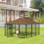 Jardin, parc, clôture, cage, clôture, cage, bol rotatif