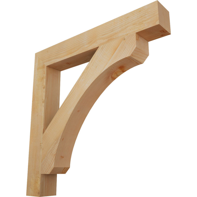H 6 po x P 6 po Support en bois / corbeau, Sapin de Douglas, H 44 po x l 6 po x P 44 po
