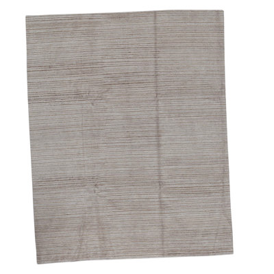 One-of-a-Kind 8' x 9'11" Rectangle Silk and Wool Area Rug in Silver