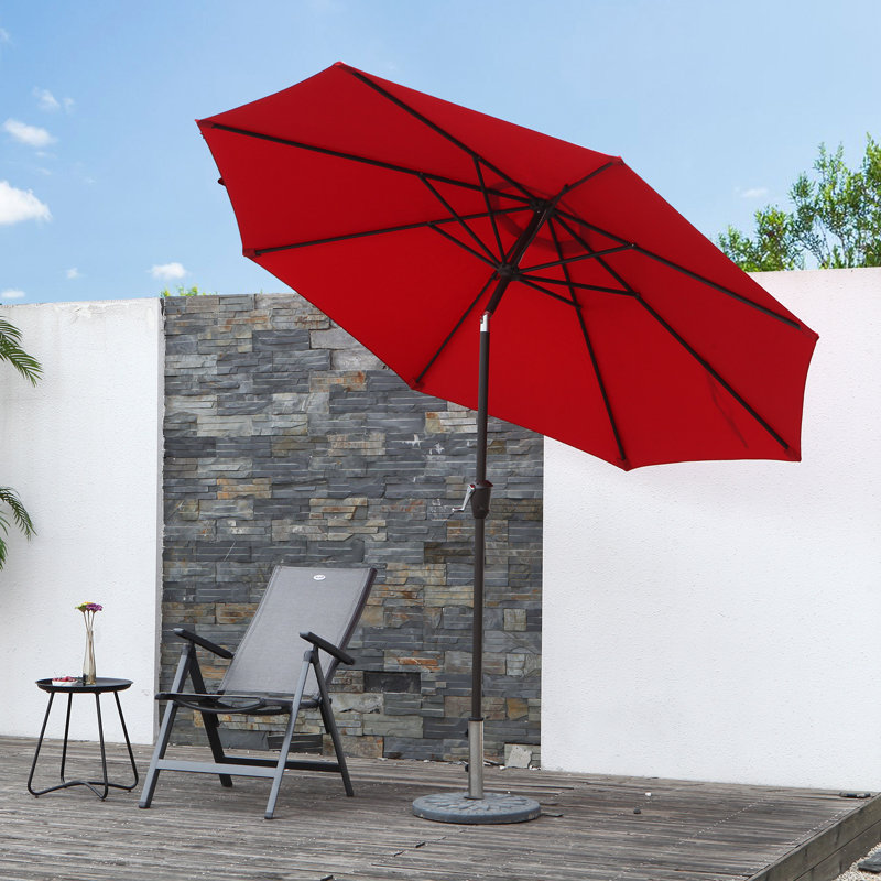 Parasol de patio 106 pouces, Rouge