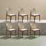 Fully Assembled Modern Dining Chair Set Of 6, Faux Leather With Solid Wood Legs