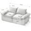 Ensemble de canapé modulaire Cloud avec revêtement en velours côtelé offrant des agencements de sièges polyvalents-1203700311