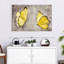 Treillis feuilles d'or sur toile-73644877