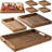 Wooden Serving Trays With Handle - Set Of 7 Rectangular Platters For Entertaining, Breakfast, Coffee Table, Home Decor