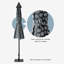 Parasol de marché avec manivelle 108 po Shuntae