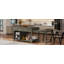 Îlot de cuisine extensible avec rangement, chariot de cuisine multifonctionnel avec prises de courant intégrées, îlot de cuisine sur roulettes avec tiroirs et tablettes ouvertes pour la cuisine-24504647