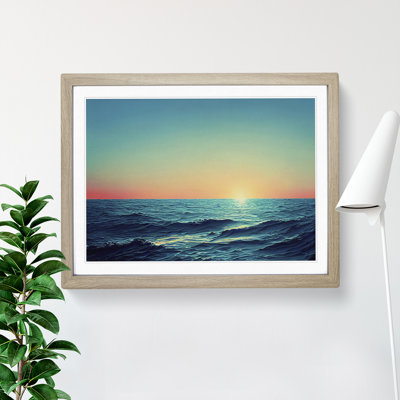 XH1022-6444X Ocean Sunset - Single Picture Frame Print