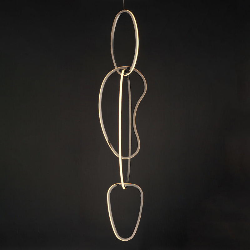 Unity-Multi-Light Pendant, Black Chrome