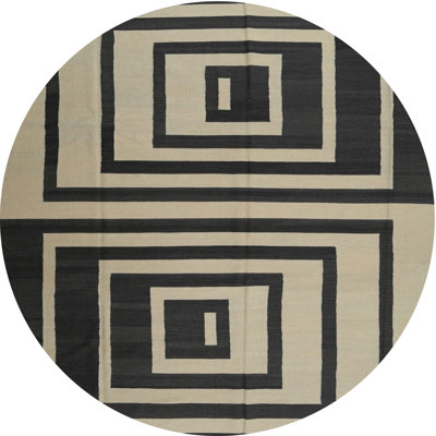 Tapis contemporain noir / beige