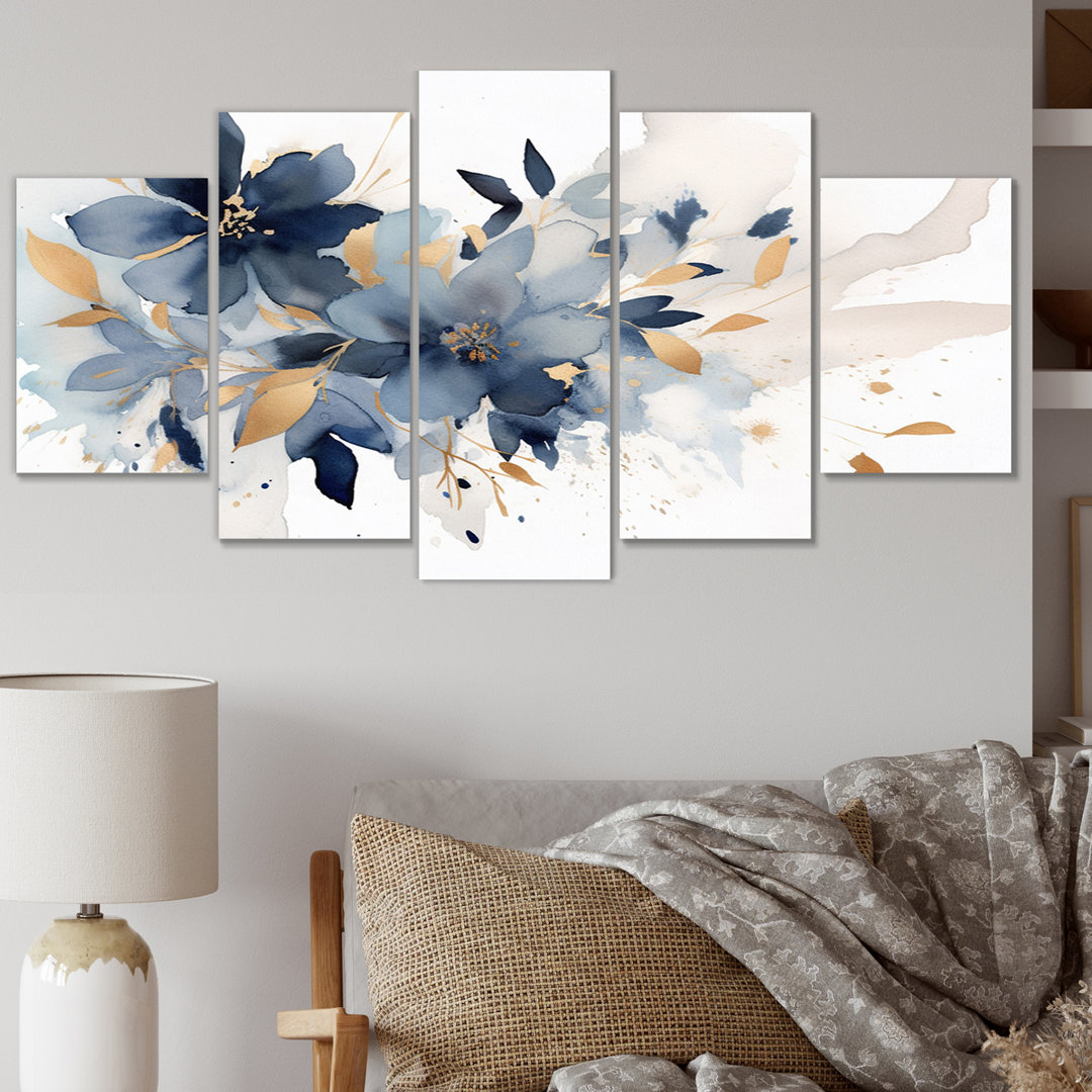 Purple Lilacs Fragrant Blossoms I - Floral Wall Decor Set Metal Design Art