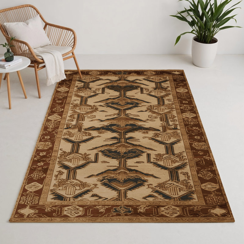 Tapis intérieur et extérieur ArtDeco, Rectangle 5 pi x 7 pi