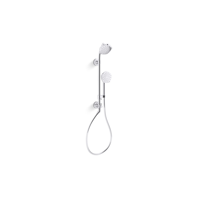 Ensemble de colonne de douche Hydrorail-S occasion avec pomme de douche et douche à main 1,75 gallons par minute, Chrome poli