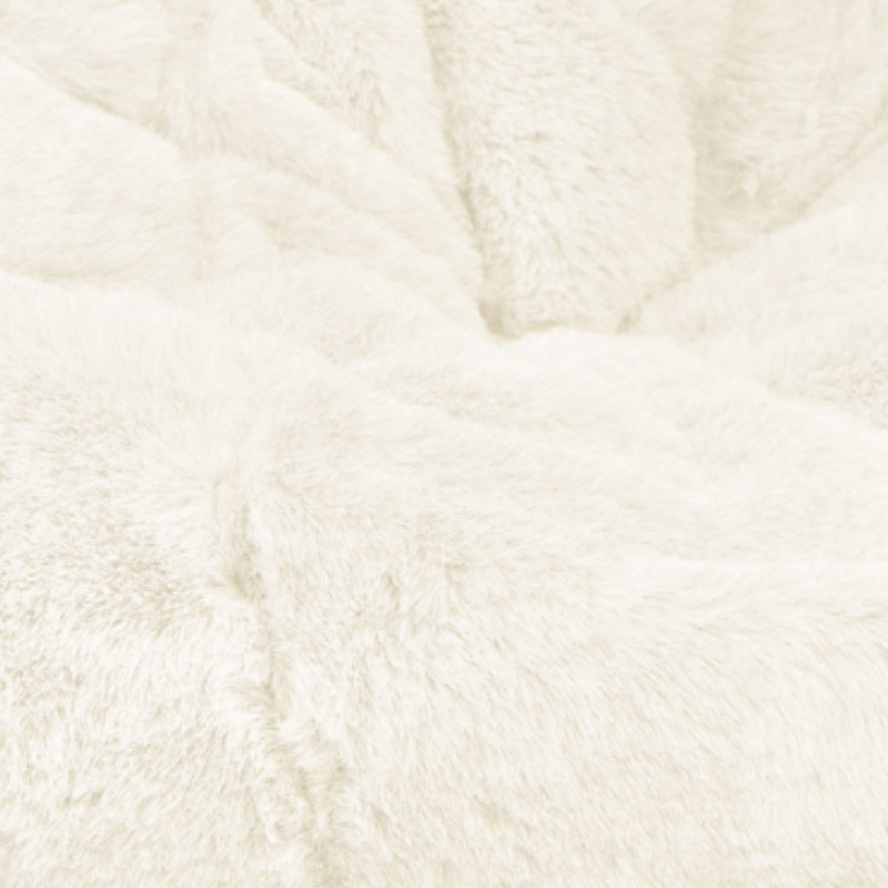 rucomfy Large Faux Fur Beanbag, Natural