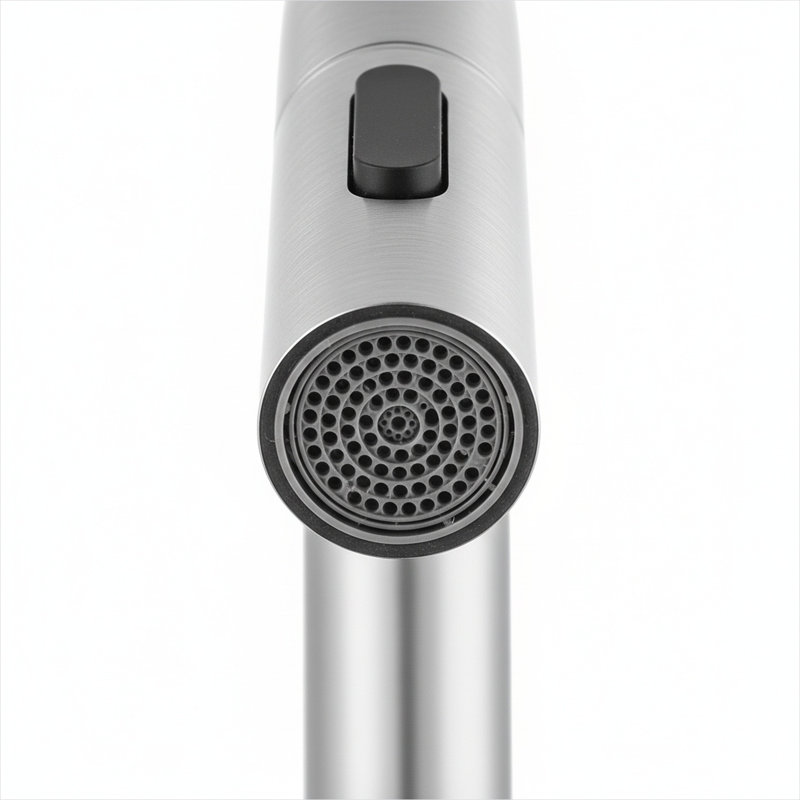 Robinet de salle de bain en nickel brossé avec contrôle à deux poignées, bonde escamotable, robinet de salle de bain