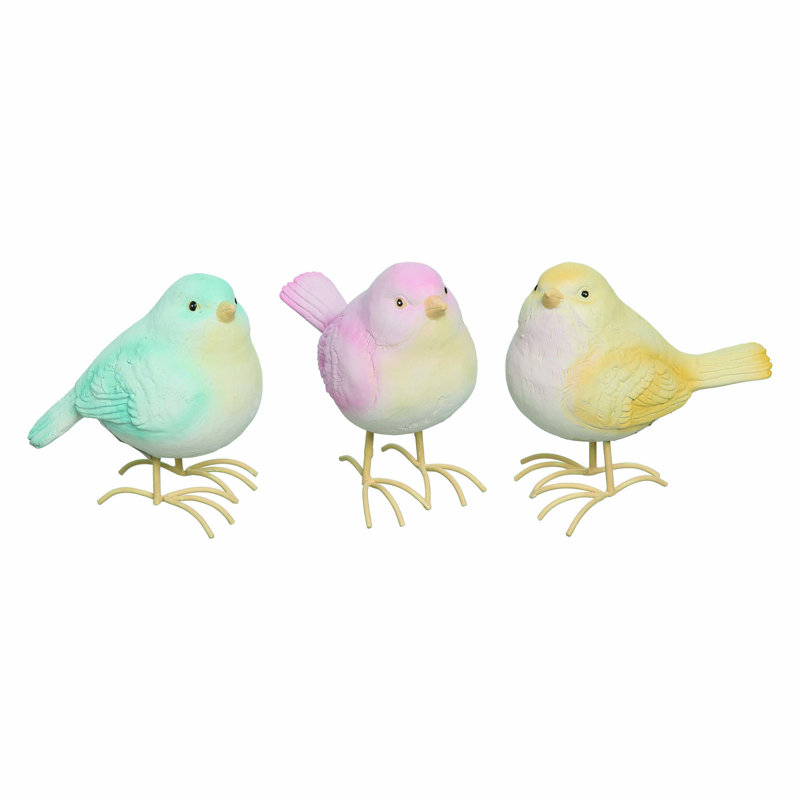  Ensemble de 3 petites décorations printanières en résine