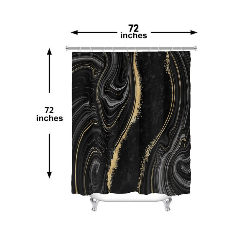 Rideau de douche Marble Gold Swirl