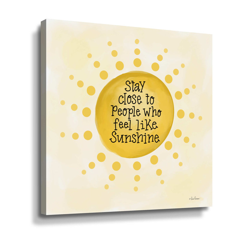«People Who Feel Like Sunshine», art textuel sur toile, Toile tendue, H 36 po x l 36 po x P 2 po