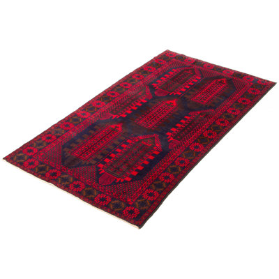 Tapis bleu marine Teimani 3 pi 10 po x 6 pi 10 po