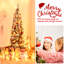 Sapin de Noël artificiel pré-éclairé rouge/jaune 6 'avec 250 lumières claires/blanches