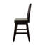 Ensemble de salle à manger 5 pièces à hauteur de comptoir rond avec chaises à lattes, noir-101240744