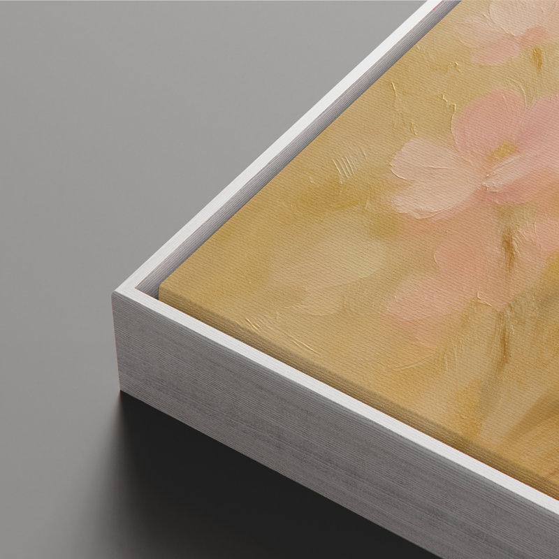 Art mural encadré, impressions florales pour chambre à coucher - 16 po x 24 po, H 16 po x l 24 po, Blanc