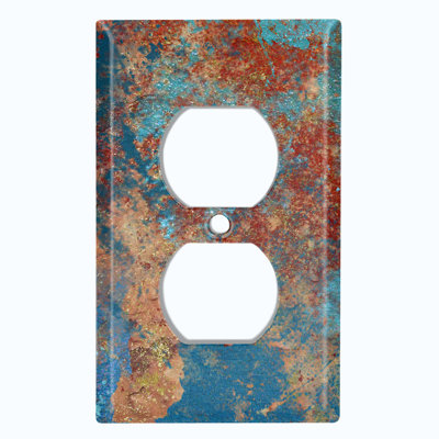 Patterned 1 - Gang Duplex Outlet Standard Wall Plate