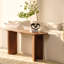 Haven 60" Brown White Oak Console Table – Modern Entryway Sofa Table-316073567