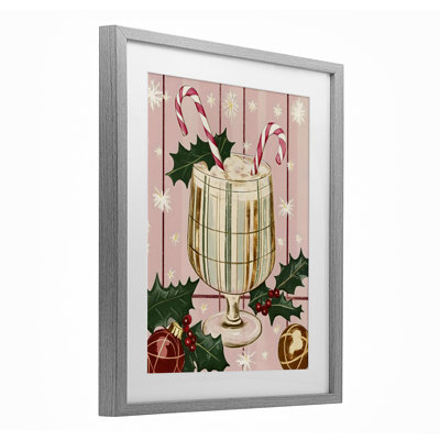«Pastel Christmas Cocktail», reproduction sous verre encadrée, design par Franklyn Gregory